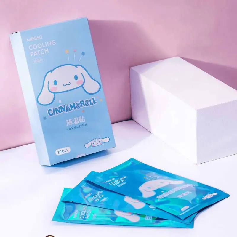 

10Pcs Kawaii Sanrios Accessories Cinnamoroll Cartoon Cute Summer Cooling Stickers Antipyretic Paste Anime Toys Birthday Gift