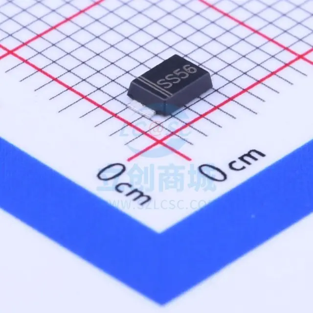 

free shipping 60V 5A 700mV@5A SS56F 60pcs