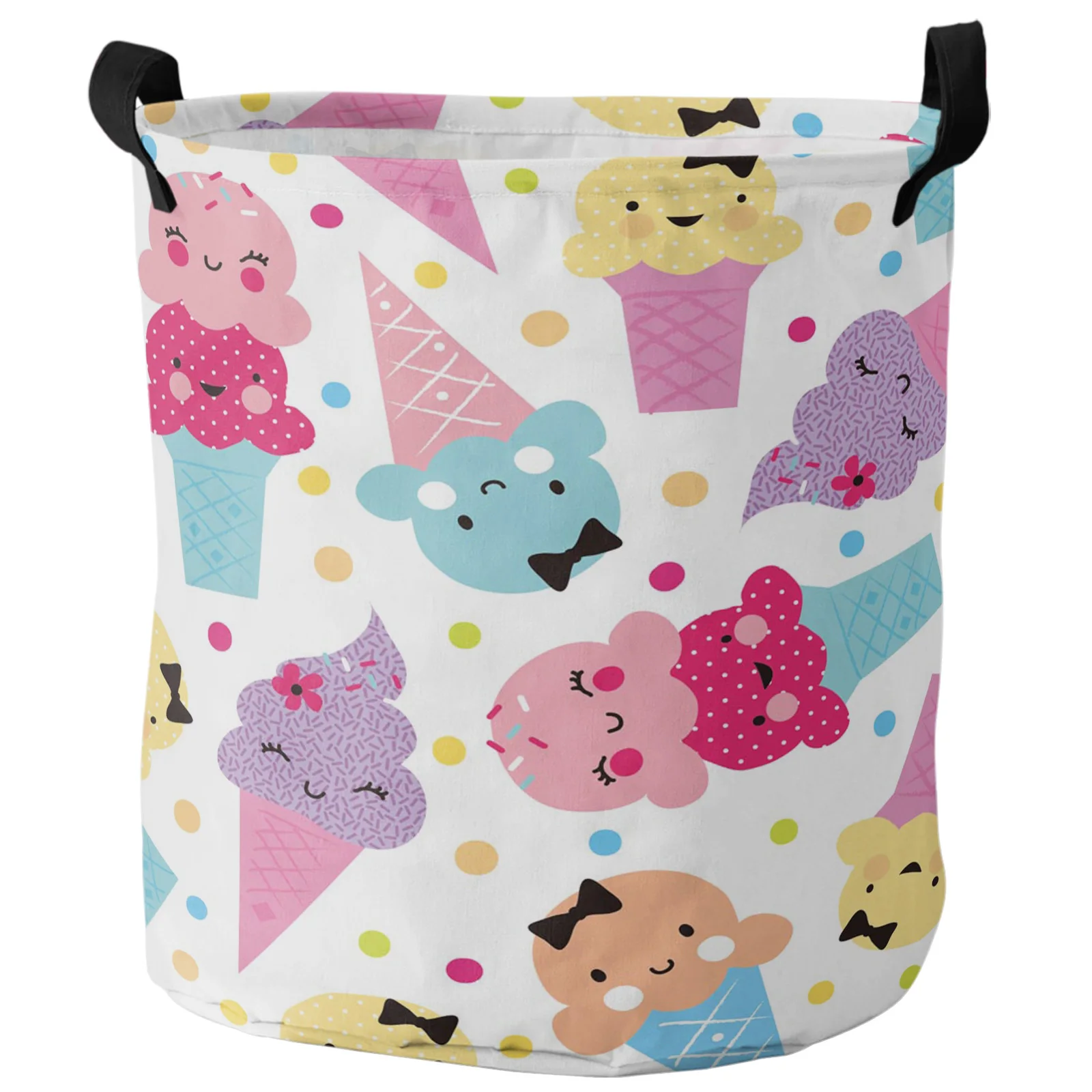 

Красочная корзина для белья с изображением мороженого, складная корзина для хранения игрушек