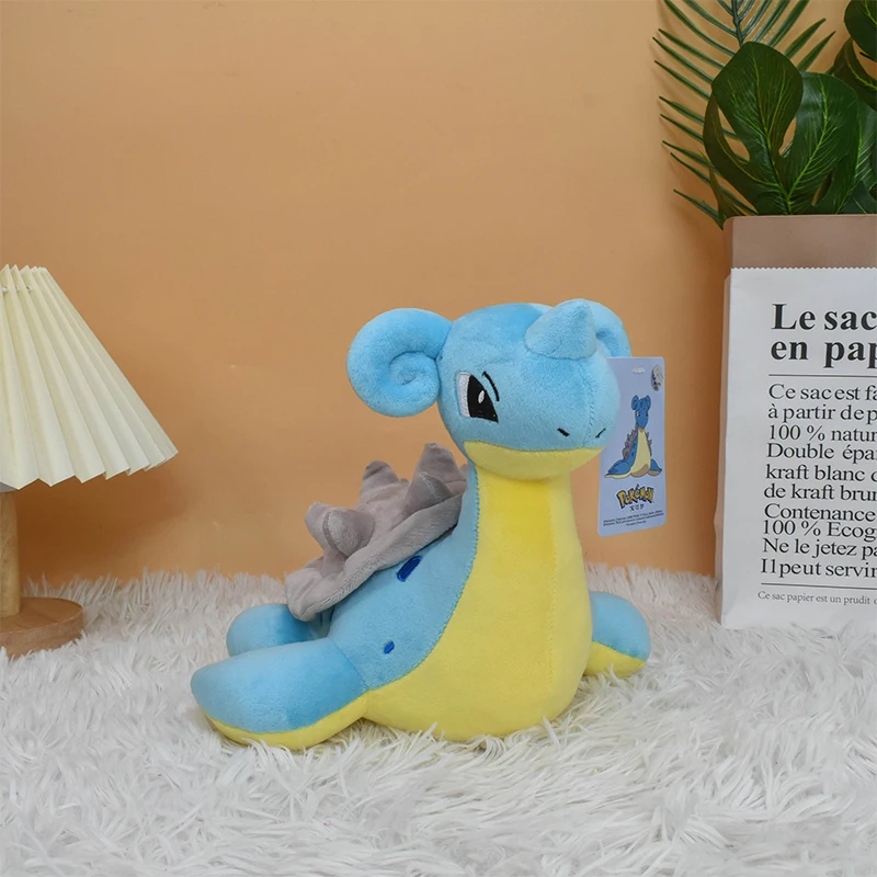 Оригинальные плюшевые мягкие игрушки Pokemon Lapras милые подарки с хлопковым