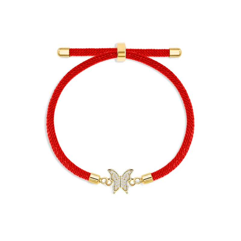 AAA кубический цирконий Crysal милый браслет-подвеска в виде насекомых и бабочки