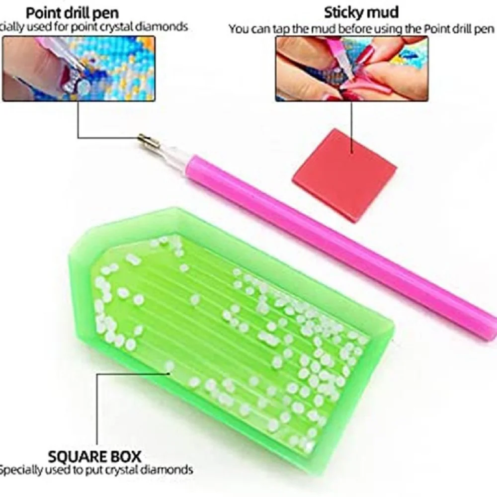 5D дрель Shek Draw Crystal Feather Подвеска Vogue Wind Chimes Двустороннее точечное сверление Цветы