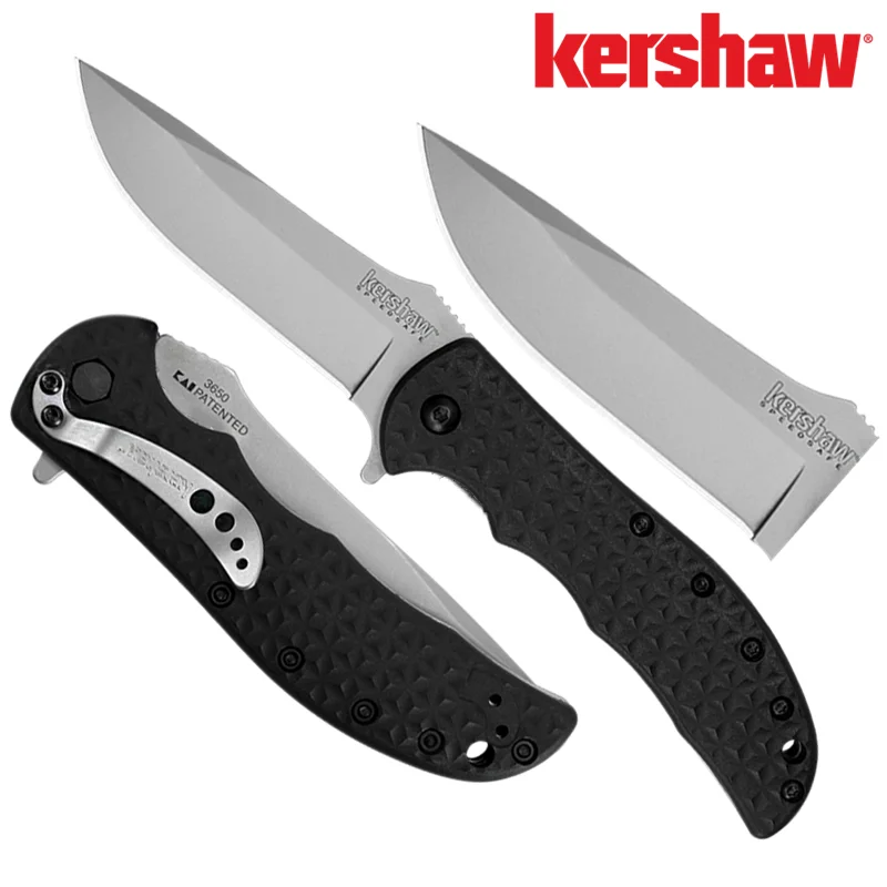

Kershaw 3650 Volt II Pocket Assisted Folding Knife 8Cr13Mov Plain Blade Nylon Wave Fibre Handle Outdoor Camping Hunting Tools