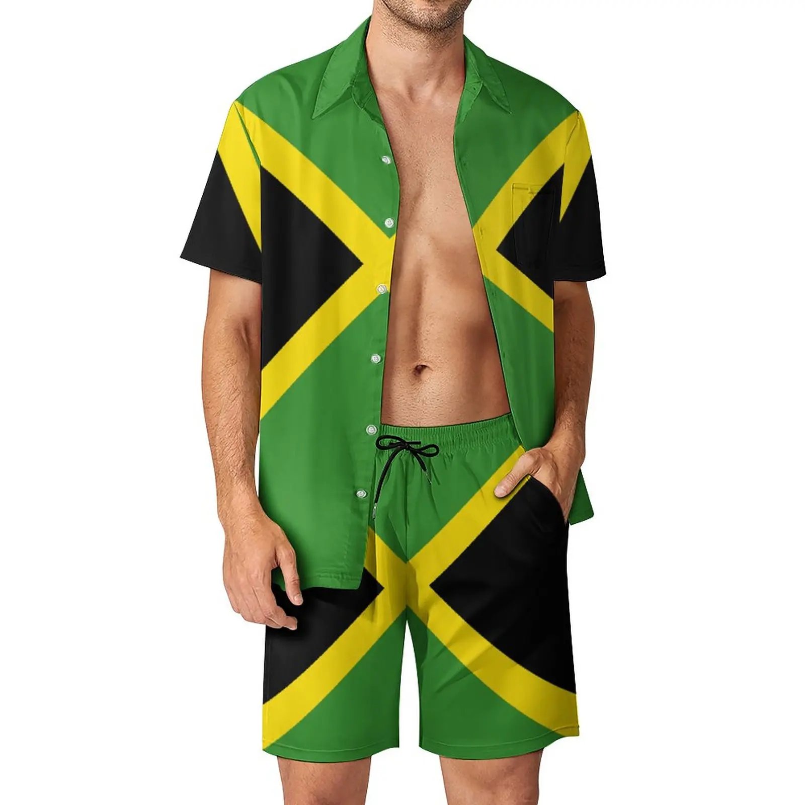 

Jamaica Men's Beach Suit Premium 2 Pieces Pantdress High Grade Running USA Size