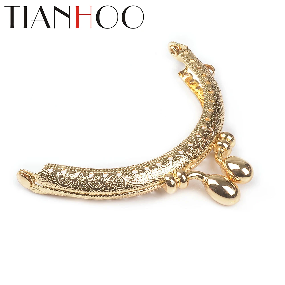 10pcs/Lot 8.5cm Round Metal Purse Frame Handle for Clutch Bag Accessories Making Kiss Clasp Lock Antique Bronze Bags Hardware