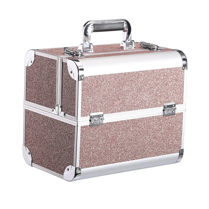 2022 New Makeup Nail Beauty Double Open Aluminum Alloy Storage Suitcase
