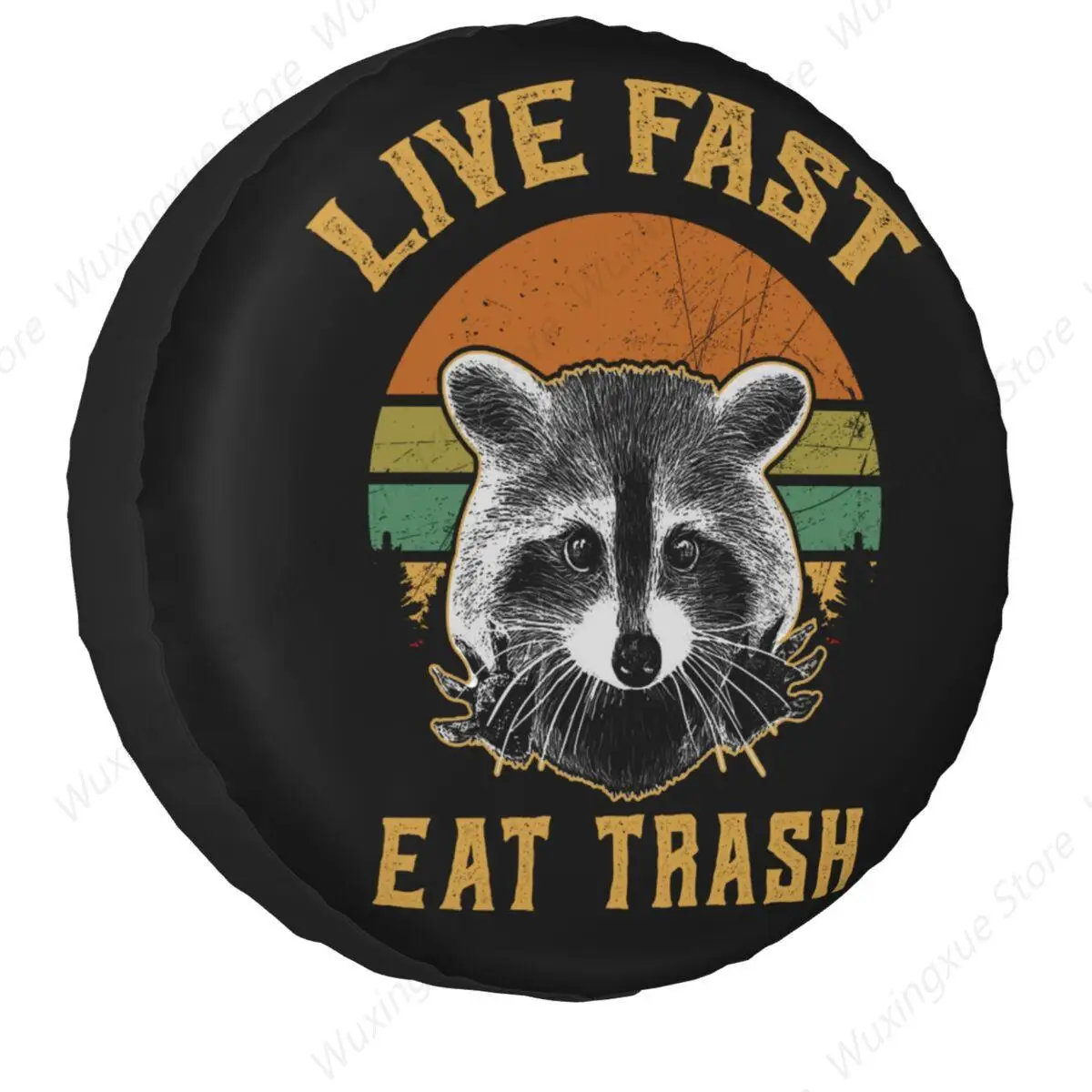 Ретро Live Fast Eat Trash Raccoon запасное колесо чехол для Jeep Mitsubishi Pajero Racoon автомобильные