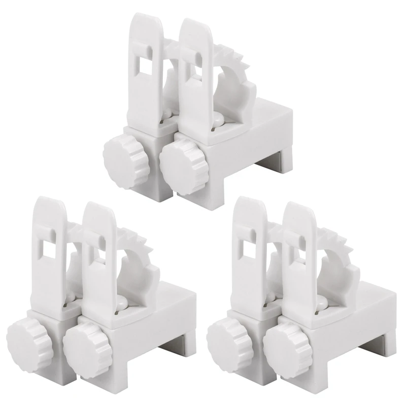 

6Pcs Adjustable Crossbar Rod Support Clamp Holder Curtain Rods Bracket Towel Storage Rack Hanging Hook Home Organizer