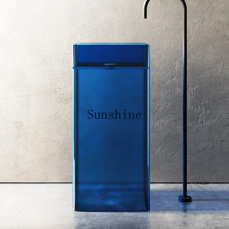 Прозрачная интегрированная колонная раковина от пола до потолка. Бытовая для