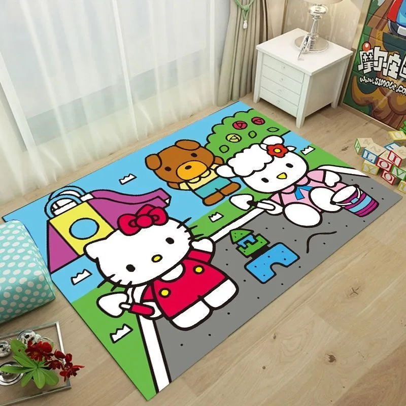 Мультяшный коврик с рисунком Hello Kitty для спальни стула прикроватный кухни ванной