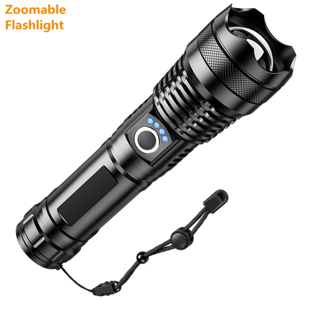 

Bright Xhp P50 Most Powerful Tactical Flashlight Waterproof Torch Xhp50.2 Micro USB Rechargeable IPX45 18650/26650 Work Lamp