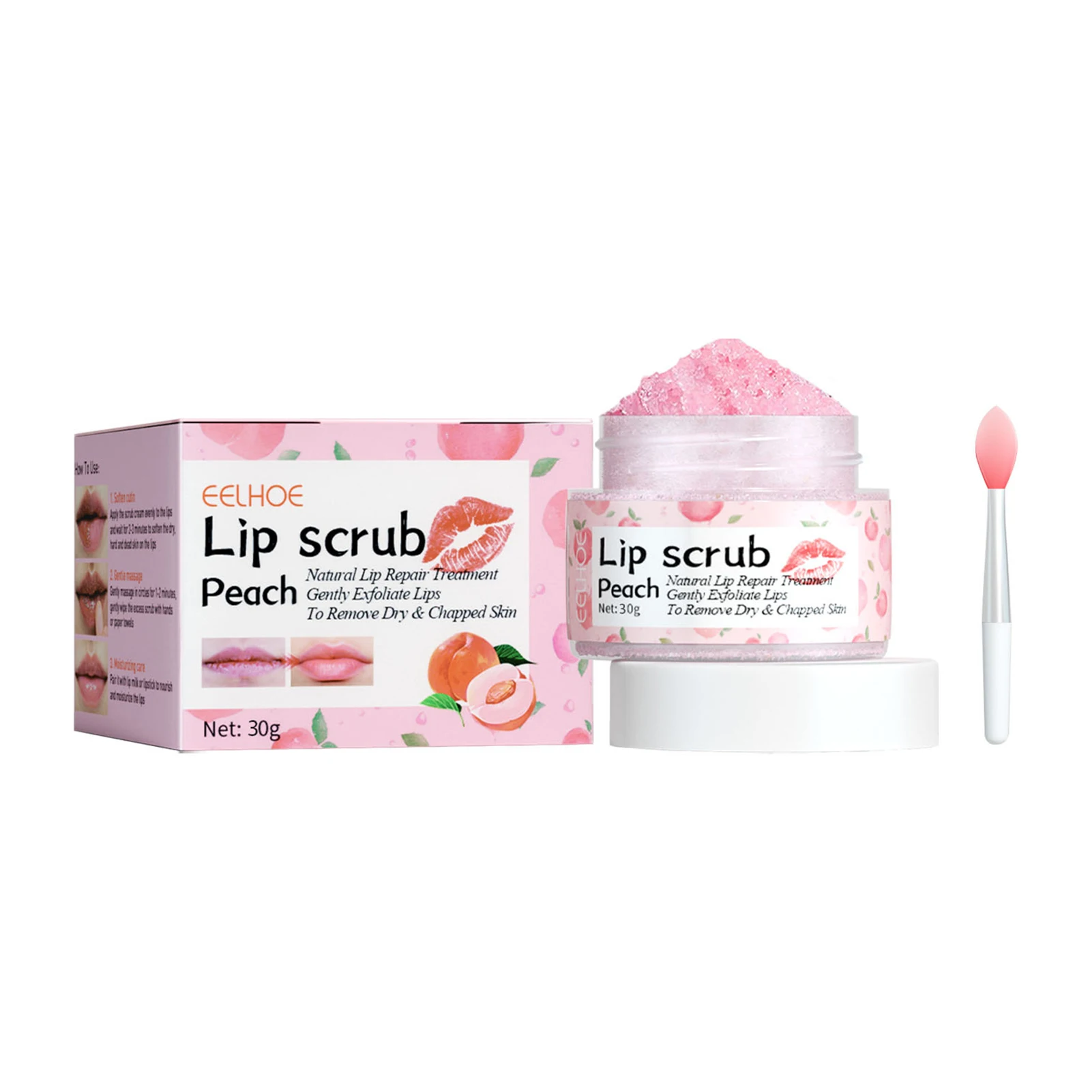 

Peach Lip Scrub Exfoliating Lip Scrub Natural Nourishing Lip Scrub For Removing Dead Skin Moisturising Fades Lip Lines Lip Care