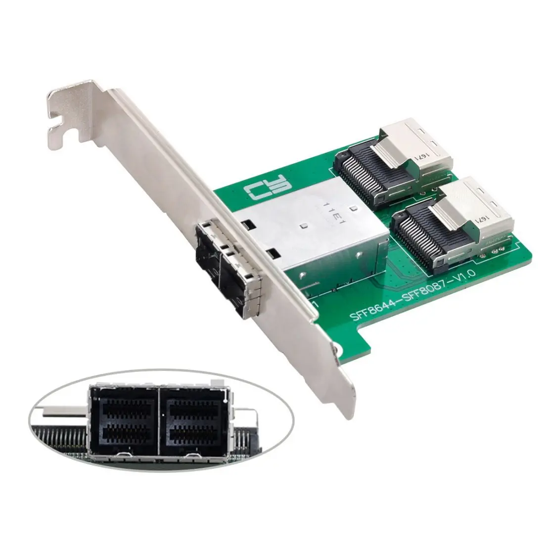 

Xiwai двойной порт SFF-8644 To Mini SAS SFF-8087 PCBA Женский адаптер Mini SAS HD