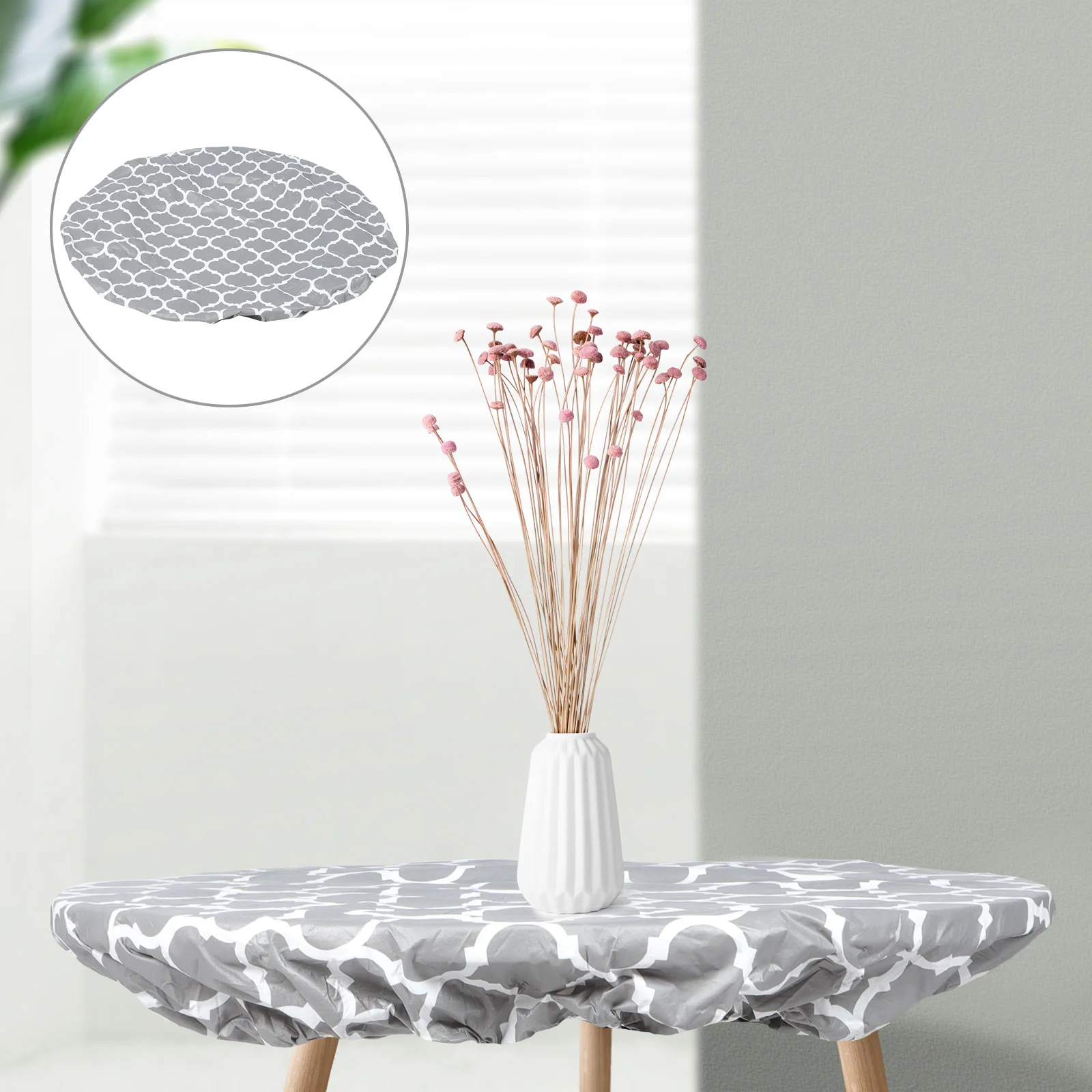 

Table Covers Elastic Tablecloth Round Picnic Coverdecorative Weddingmat Banquet Edgedstretch Cloth Fitted Bar Restaurant