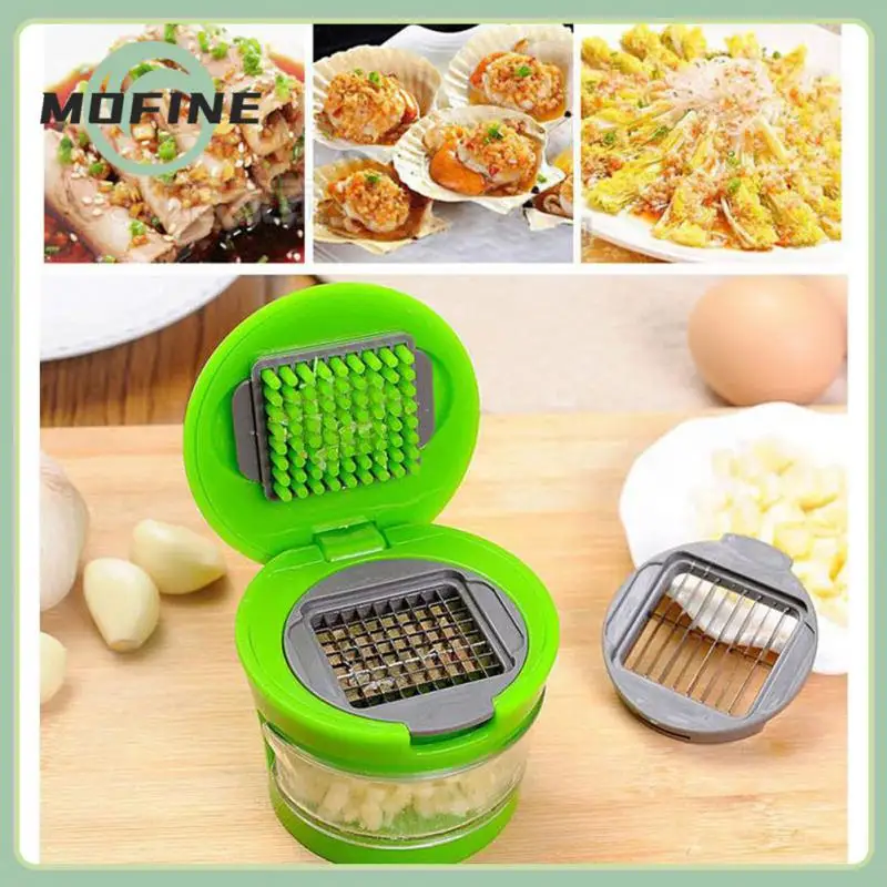

Clear Container Household Manual Garlic Press No Odor Stainless Steel Garlic Pressing Masher Abs Garlic Grater Kitchen Gadgets