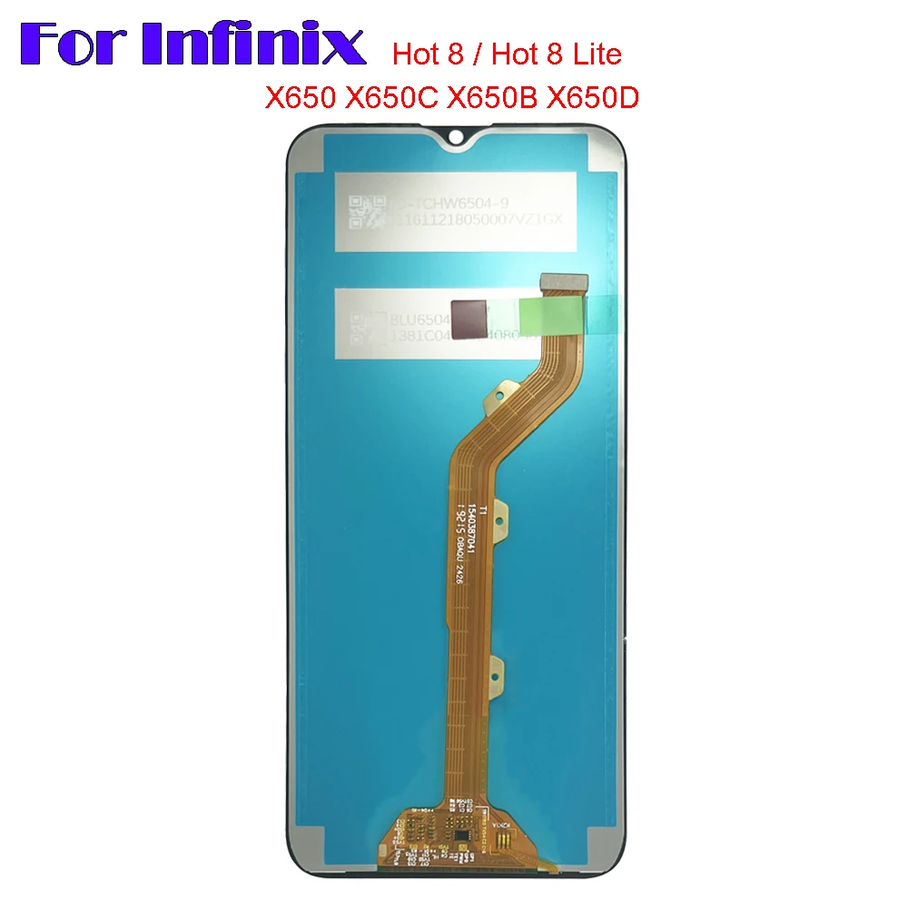 6 52-дюймовый TFT ЖК-экран для Infinix Hot 8 Lite X650 X650C X650B X650D ЖК-дисплей с дигитайзером