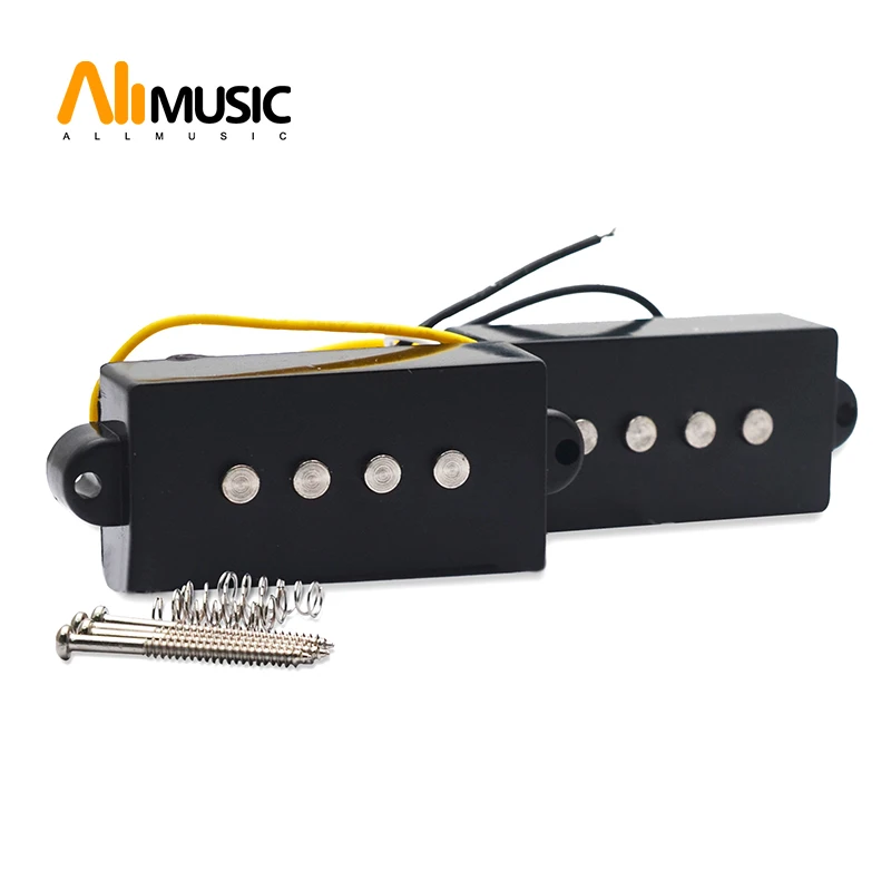 

ALLMusic Open Type 4 string Precision P Bass Guitar Pickup For Electric Bass Guitar Parts Black