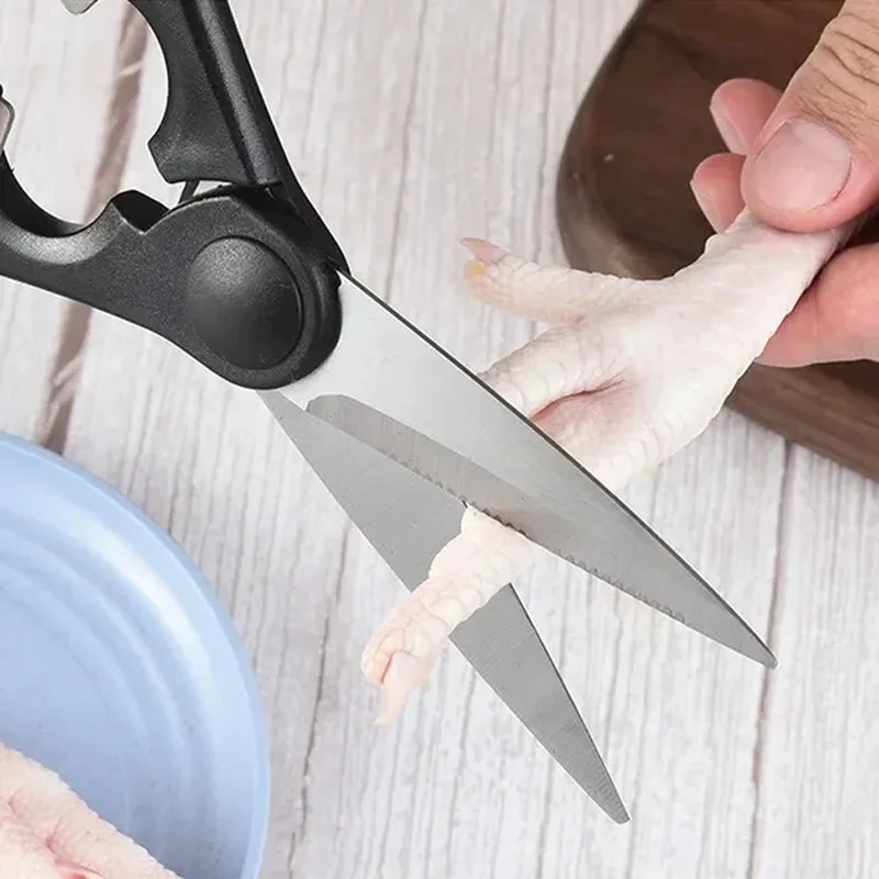 Многофункциональные Кухонные Ножницы Из Нержавеющей Стали Прочные С Острыми
