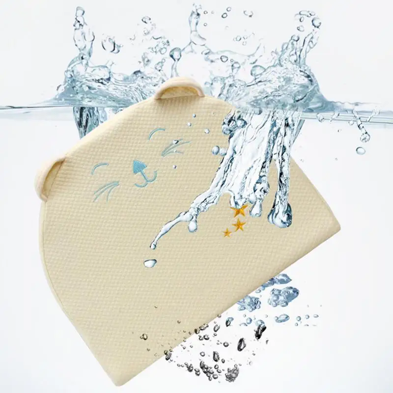 

Детская Хлопковая Подушка с эффектом памяти, нескользящая, сжигание молока, Круглый Наклонный коврик, мультяшная Подушка на танкетке, уход ...