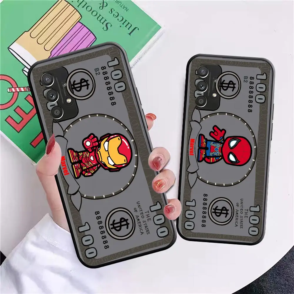 

Money Marvel Hero Spider-Man Iron Man Matte Case For Samsung A73 A72 A71 A70 A53 A52 A51 A50 A42 A33 A32 A31 A30 A22 A21S Funda