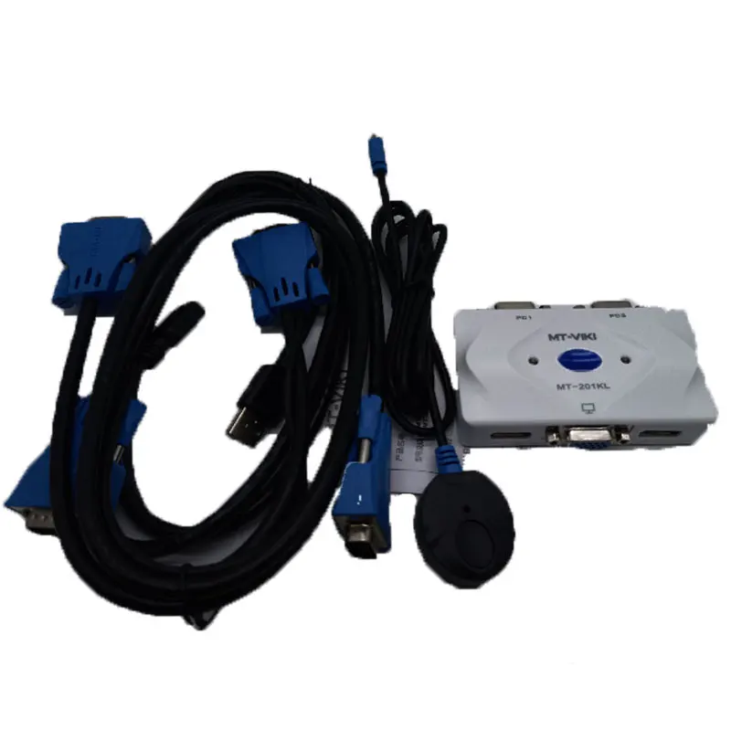 MT-201KL 2-портовый KVM-переключатель usb клавиатура и мышь 2 в 1 выход VGA автоматический переключатель горячей клавиши