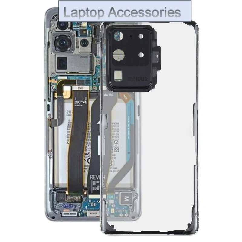 Фото HJ для Samsung Galaxy S20 Ultra SM-G988 SM-G988U SM-G988U1 SM-G9880 SM-G988B/DS SM-G988N/B/W стеклянная прозрачная задняя крышка батареи №1