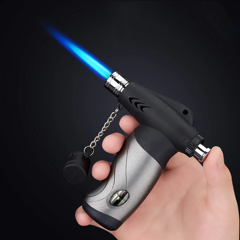Table Butane Gas Lighters With Safety Lock And Adjustable Fl