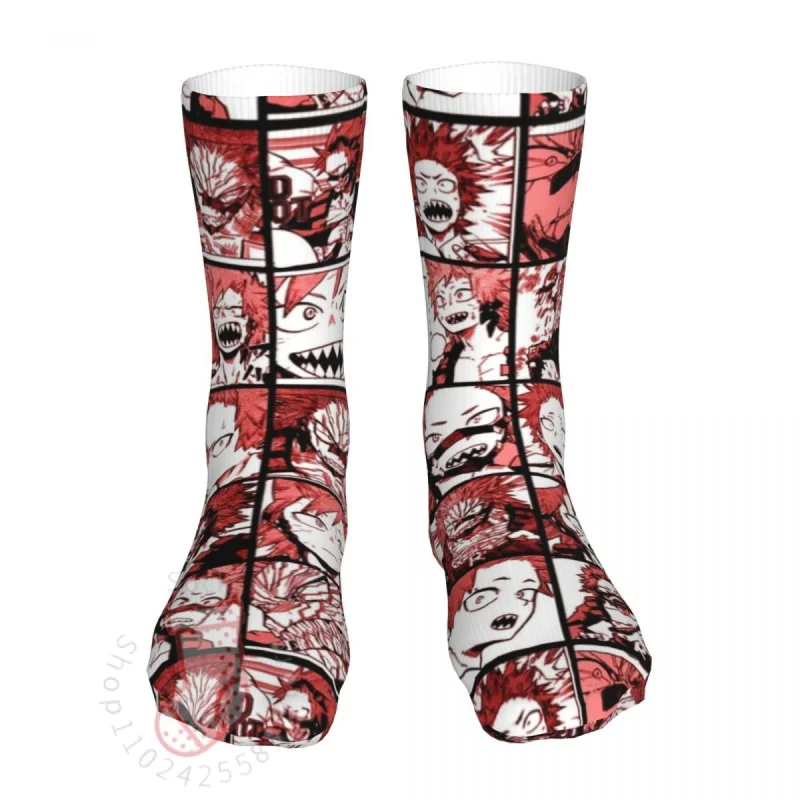 

New Socks Men's Women's Crazy BNHA Kirishima Collage My Hero Academia Socks High Quality Stockings All Year Long