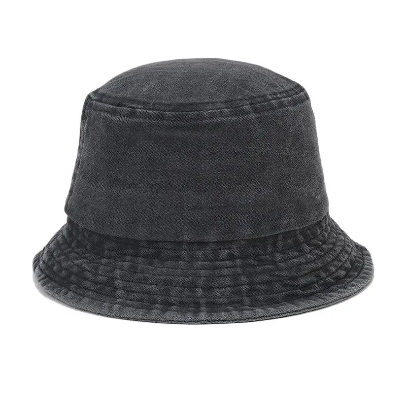 

LDSLYJR Four Seasons Cotton Solid Bucket Hat Fisherman Hat Outdoor Travel Sun Cap Hats for Child Boy and Girl 24
