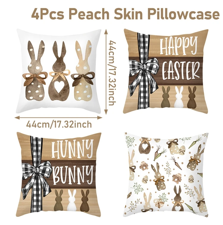 

Чехлы для подушек HUIRAN с кроликом и яйцами