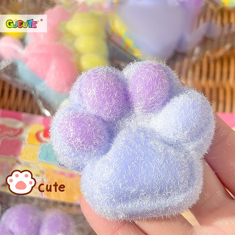 1 шт. Mochi Taba кошачья лапа с флокированием новая игрушка для декомпрессии Fidget Kawaii