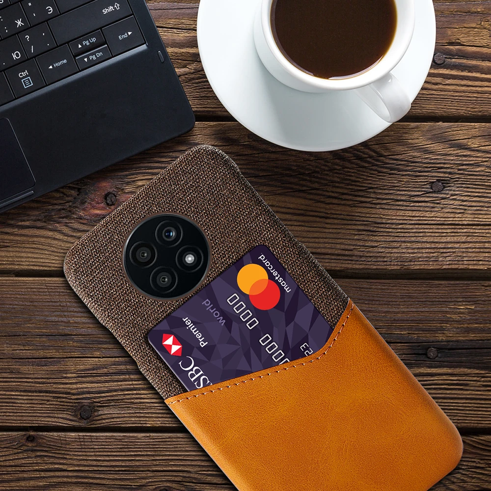 

Febric Card Holder Cover For Honor 50 Lite SE Pro Honor50 Funda Cloth Texture PU Antiskid Case For Honor 50se 50pro 50lite Coque
