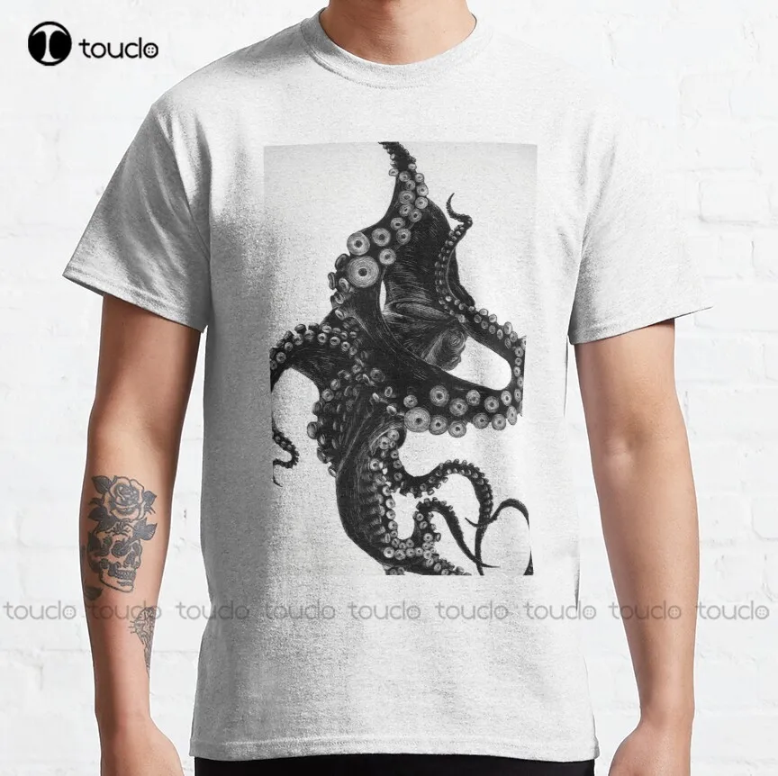 

Octopus Classic T-Shirt Workout Shirts For Women High Quality Cute Elegant Lovely Kawaii Cartoon Sweet Harajuku Cotton T-Shirt