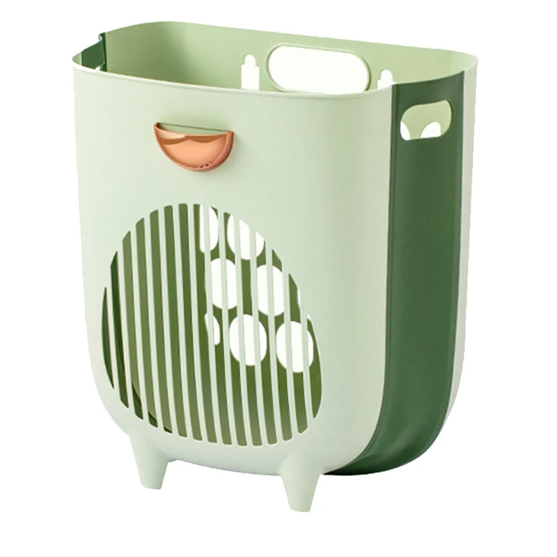 

Bathroom Folding Dirty Clothes Storage Basket Laundry Basket Household Wall Hanging Punch-Free Put Clothes Bucket