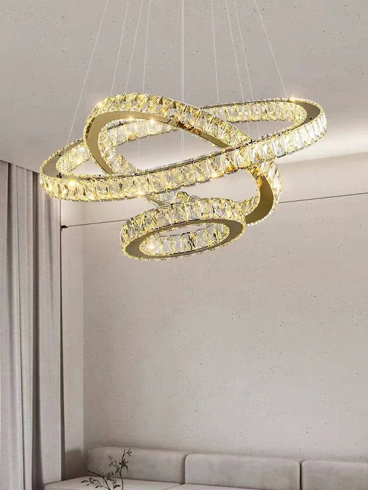 Современная хрустальная круглая светодиодная люстра K9 домашнее освещение