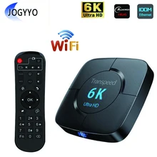 New TV Box 6K Android 10.0 Transpeed Voice Assistant 3D 2.4G&5.8G Wifi Set Top Box Allwinner H616 Ve
