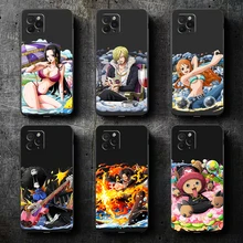 ONE PIECE Anime Phone Case For Funda iPhone 11 13 12 Pro Max Mini X XR XS Max SE 2020 6 6s 7 8 Plus Coque Celular Carcasa Back