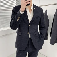 boutique blazer trousers mens fashion business gentleman elegant and casual british style a variety of formal 2 piece suits