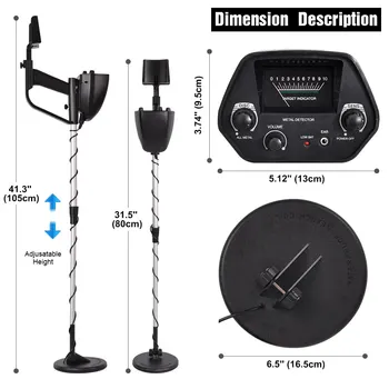 MD-4030 Metal Detector Underground Gold Detector Outdoor Gold Digger Length Adjustable Treasure Hunter Seeker Portable Detector 4