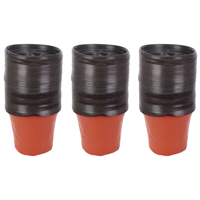 

Plastic Seedling Flower Pots, Two-Color Pots, Simple Round Flower Pots, Succulent Planting Brackets(6 Inches, 300 Packs)
