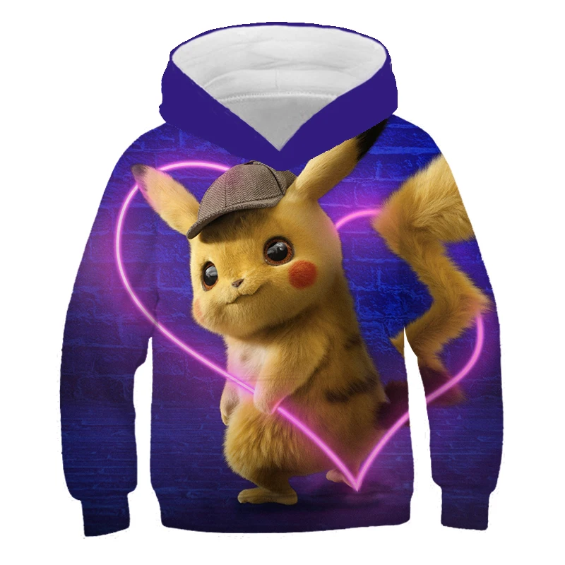 

Children's 3D Boys Girls Pokemon Hoodies Harajuku Funny Sweatshirts Hooded Casual Streetwears Spring Autumn Long Sleeves Clothes