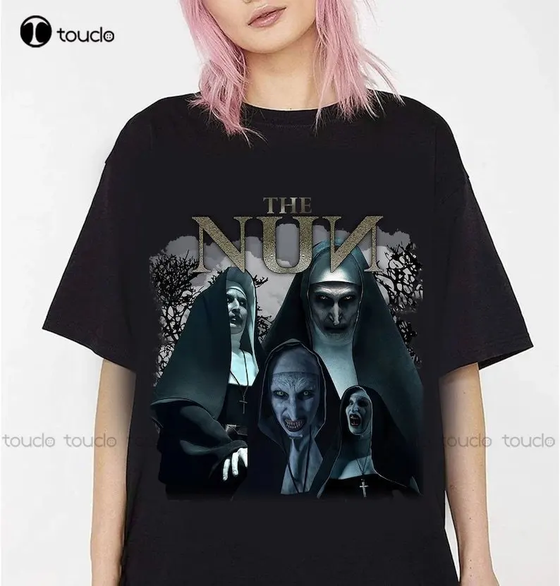 

Винтажная рубашка в стиле 90-х Valak The Nun, женская рубашка, Valak Merch, страшный фильм ужасов, коварный дизайн