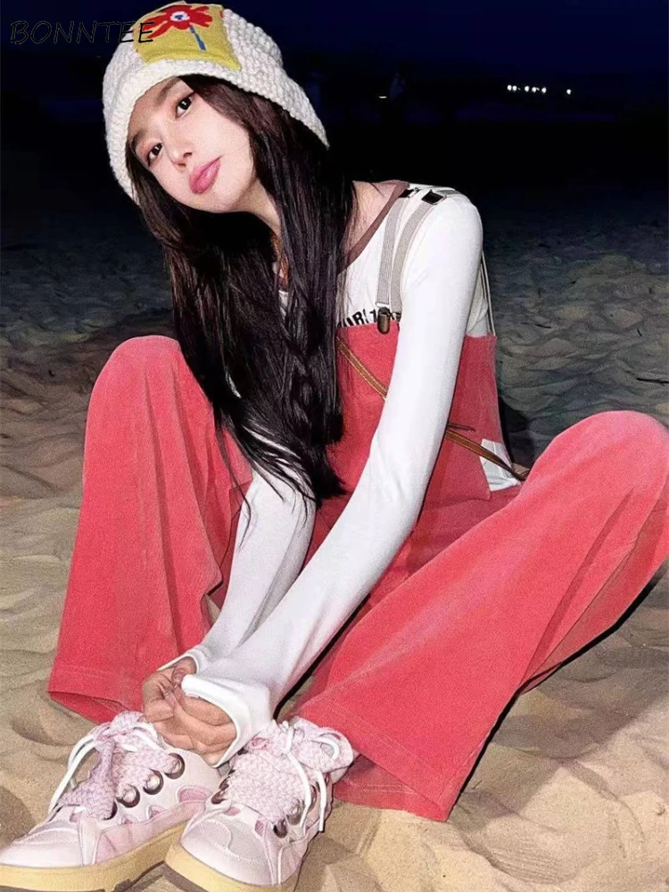 

Женские комплекты, Свободные Комбинезоны, весенний новый дизайн, милая крутая шикарная Повседневная нежная Ретро Уличная одежда в стиле ол...