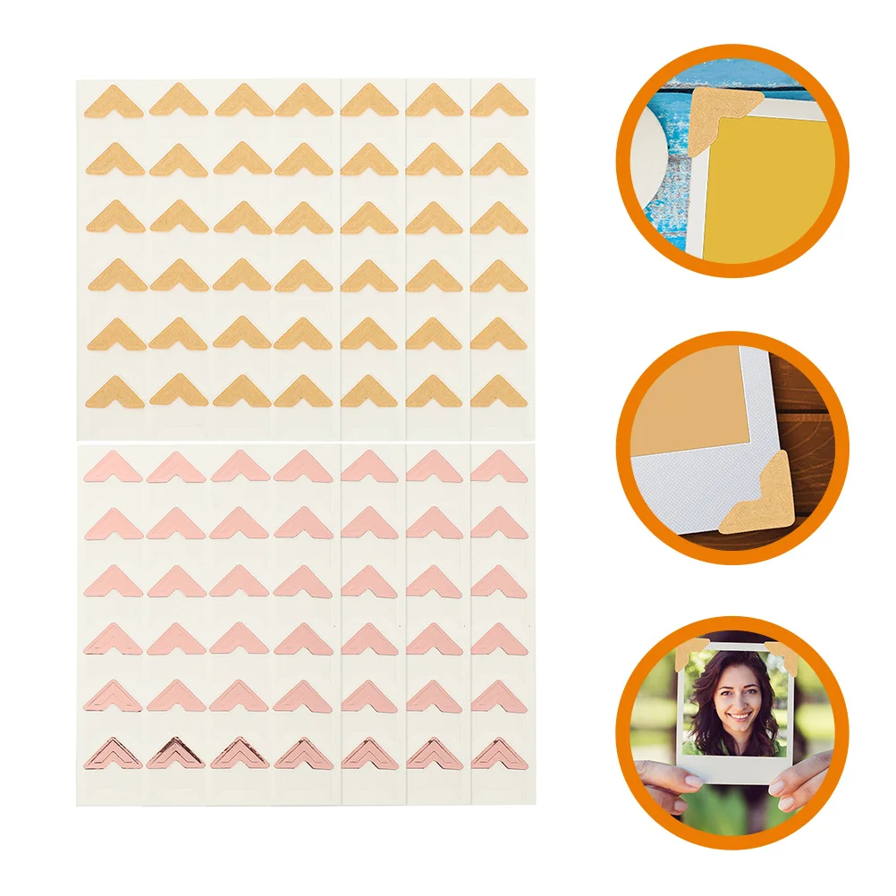 

8 Sheets Photo Corner Protector 16-inch Burlap Photo Album Window Self-adhesive Film Studio DIY (gray) Corners Scrapbooking