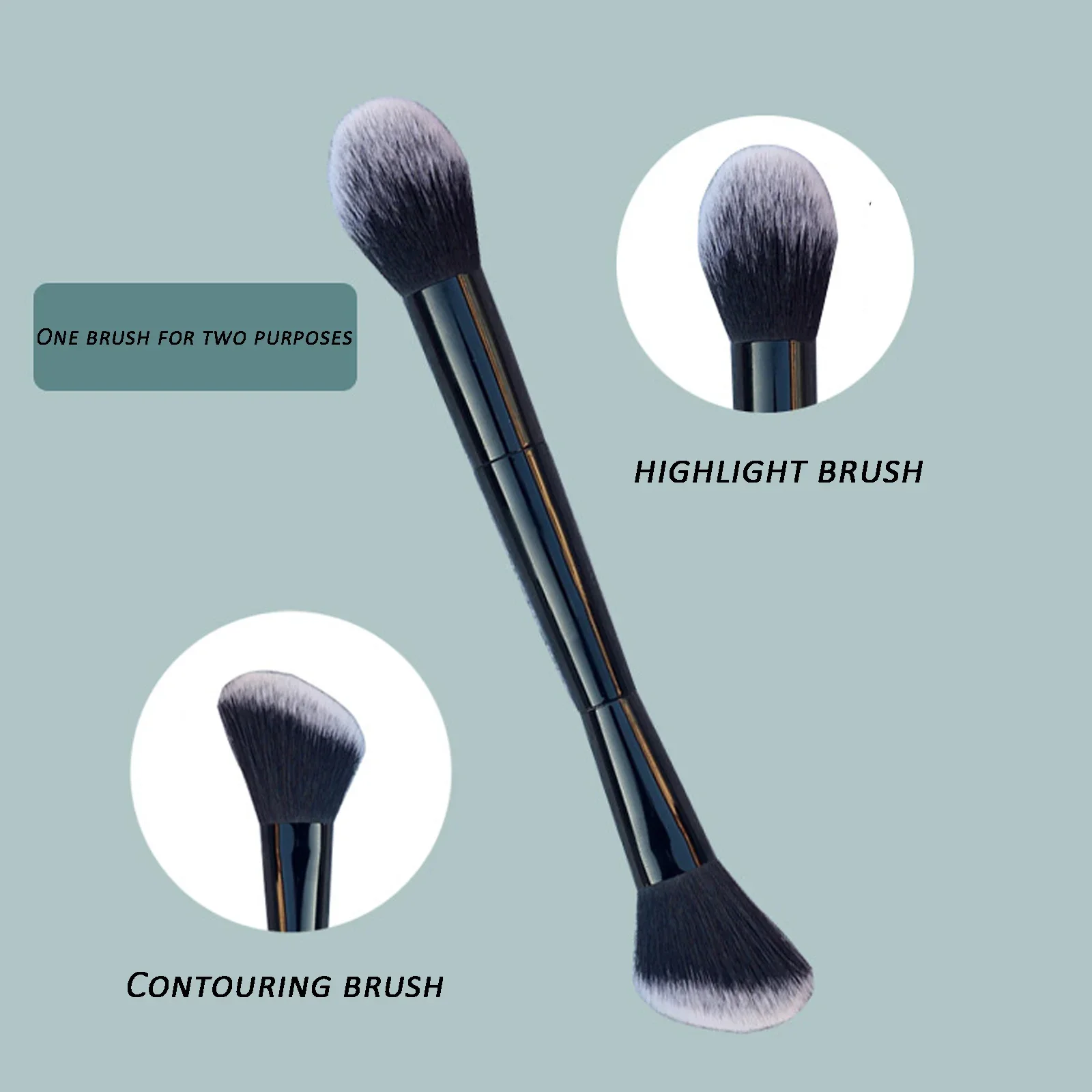 Двухсторонние кисти для макияжа кисть ремонта лица контура жидкого крема пудры