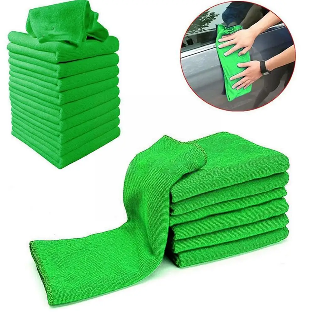 

5pcs Microfiber Washing Clean Towels Soft Wipes Car Accessories Duster Cleaning C0z1 Cleaner Car Cloth Car Polish W0w1