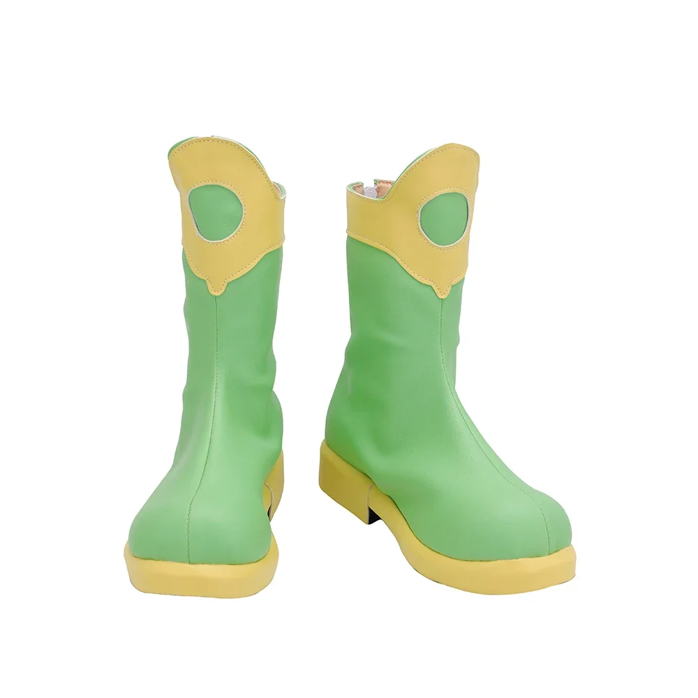 Фото Card Captor Сакура Frog Сакура Сапоги для косплея Зеленые кожаные туфли на заказ Любой размер Можно сделать №3