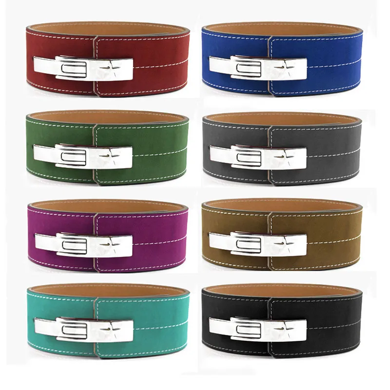 

Sports Protective Gear Lever Buckle Weightlifting Strength Belt Fitness Strong Pull Belt Squat Training Leather Waist Support