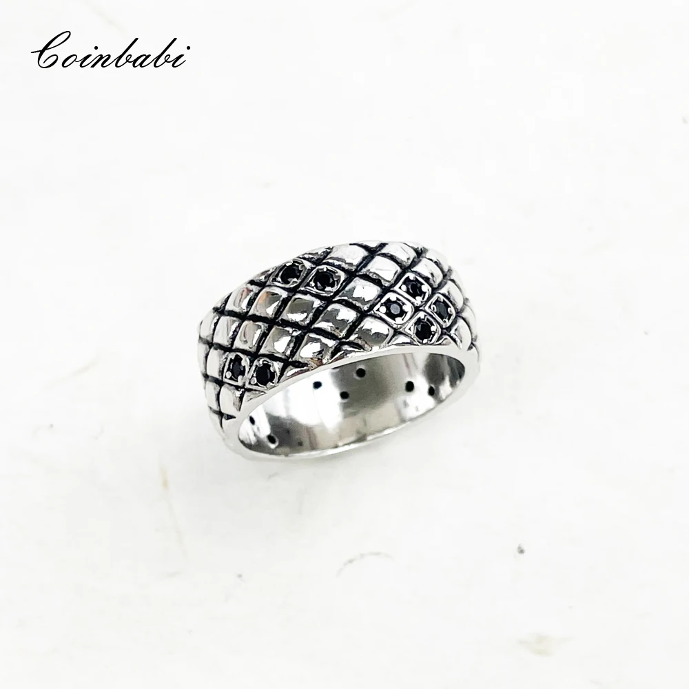 

Кольца со змеиной шкалой из серебра 925 пробы с черным Цирконом, изящные женские ювелирные изделия для девочек в европейском стиле, винтажная...