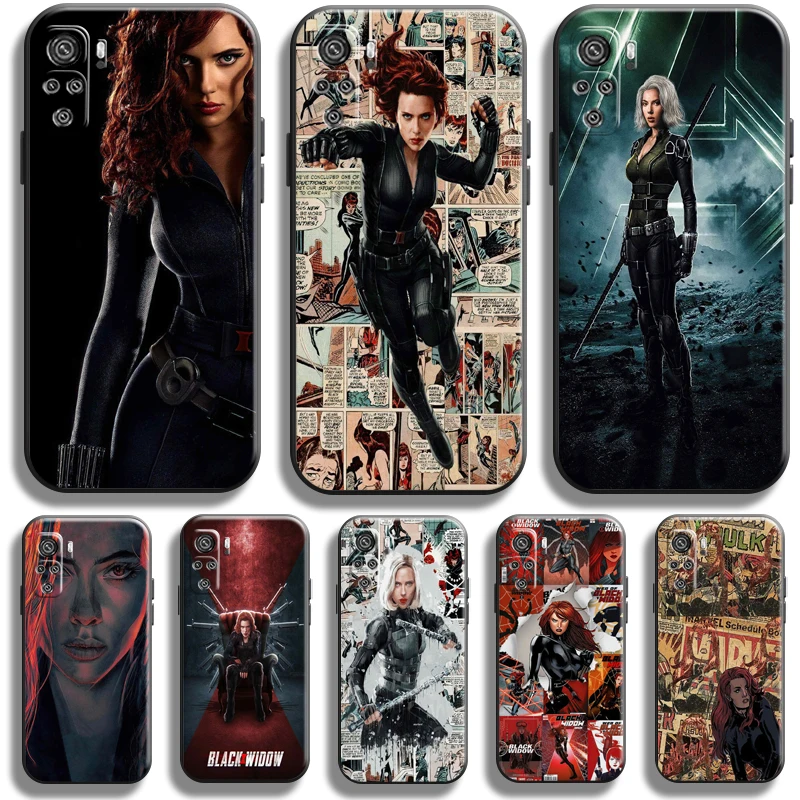 

Avengers Black Widow For Xiaomi Redmi Note 11 11T 11S 10 10T 10S Pro 5G Phone Case Liquid Silicon Soft Funda Carcasa Back